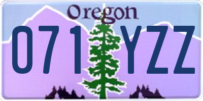 OR license plate 071YZZ