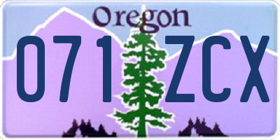 OR license plate 071ZCX
