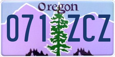 OR license plate 071ZCZ