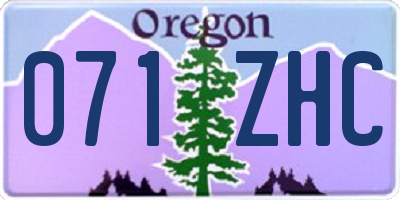 OR license plate 071ZHC