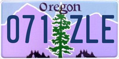 OR license plate 071ZLE