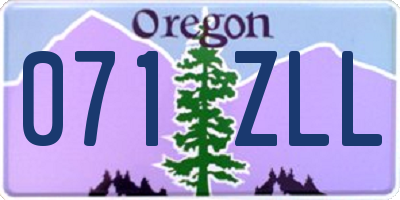 OR license plate 071ZLL