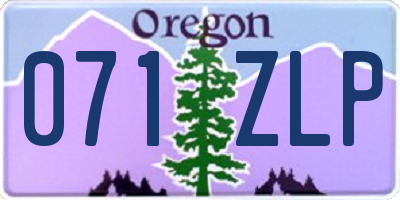 OR license plate 071ZLP