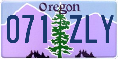 OR license plate 071ZLY