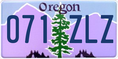 OR license plate 071ZLZ