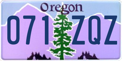 OR license plate 071ZQZ