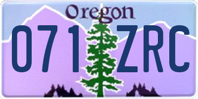 OR license plate 071ZRC