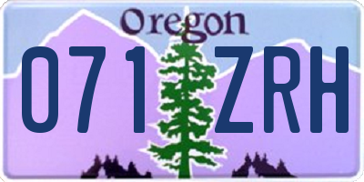 OR license plate 071ZRH