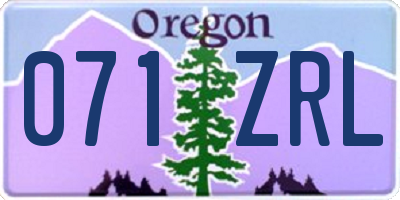 OR license plate 071ZRL