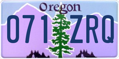OR license plate 071ZRQ