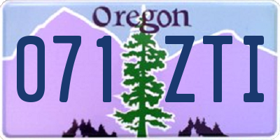 OR license plate 071ZTI