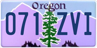 OR license plate 071ZVI