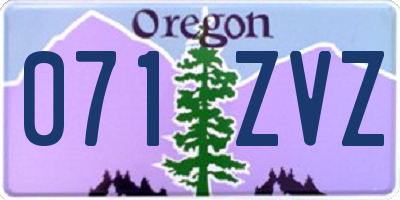 OR license plate 071ZVZ