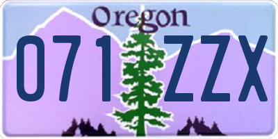 OR license plate 071ZZX