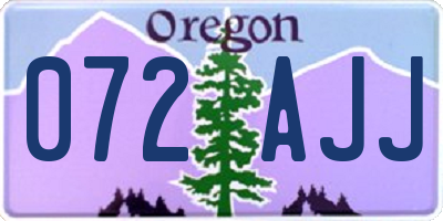OR license plate 072AJJ