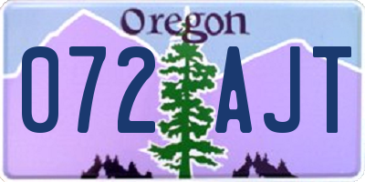 OR license plate 072AJT