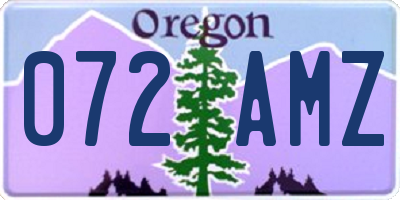 OR license plate 072AMZ