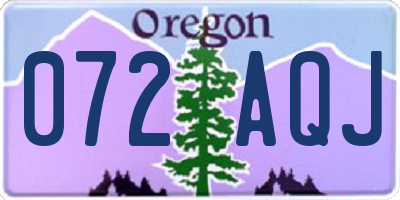 OR license plate 072AQJ