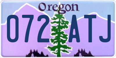 OR license plate 072ATJ