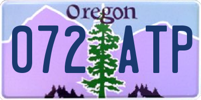 OR license plate 072ATP