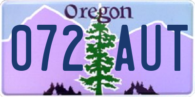 OR license plate 072AUT