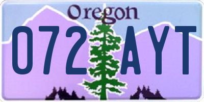 OR license plate 072AYT