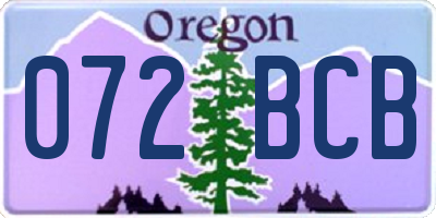 OR license plate 072BCB