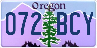 OR license plate 072BCY