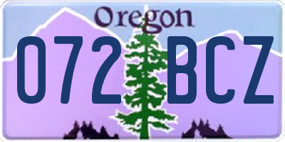 OR license plate 072BCZ