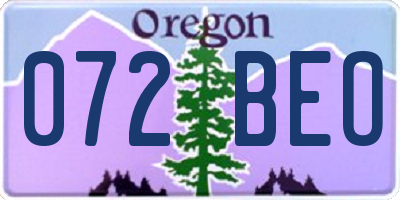 OR license plate 072BEO