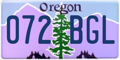 OR license plate 072BGL