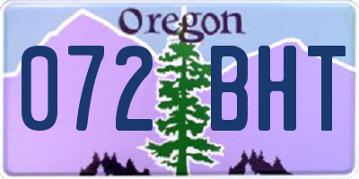 OR license plate 072BHT