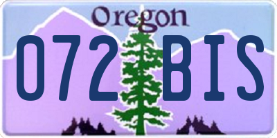 OR license plate 072BIS
