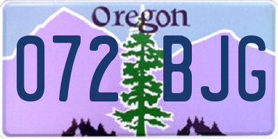 OR license plate 072BJG