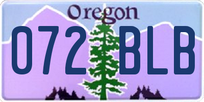 OR license plate 072BLB