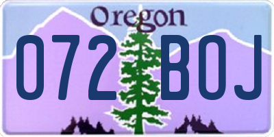 OR license plate 072BOJ