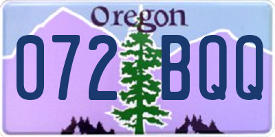 OR license plate 072BQQ
