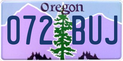 OR license plate 072BUJ