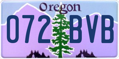 OR license plate 072BVB