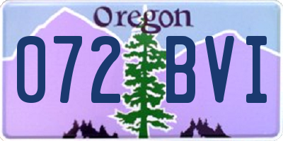 OR license plate 072BVI