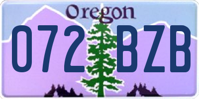 OR license plate 072BZB