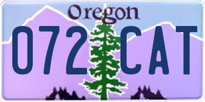 OR license plate 072CAT