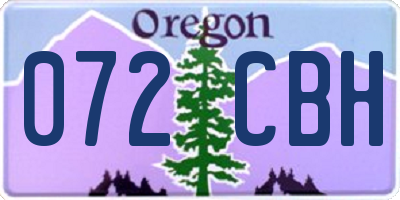 OR license plate 072CBH