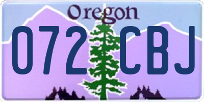 OR license plate 072CBJ