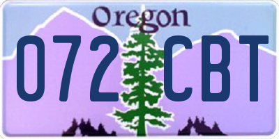 OR license plate 072CBT
