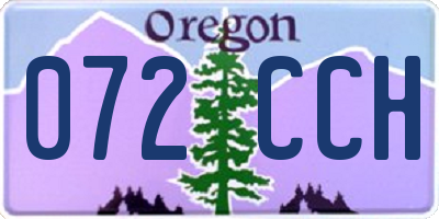 OR license plate 072CCH