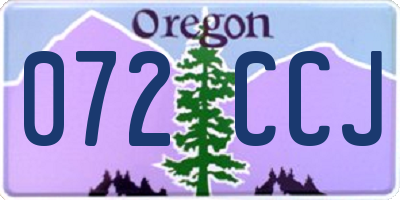 OR license plate 072CCJ
