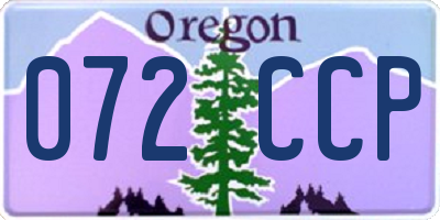OR license plate 072CCP