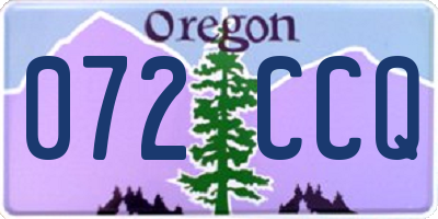 OR license plate 072CCQ