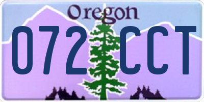 OR license plate 072CCT